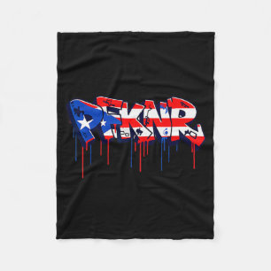 Pfknr Puerto Rico-Flagge Graffiti Coquí Erbe  Fleecedecke
