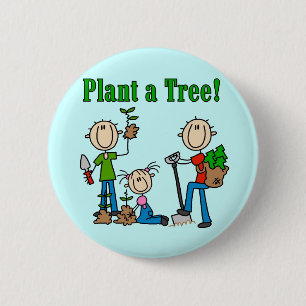 Pflanz-ein-Baum-T-Shirts und Geschenke Button