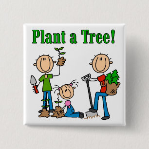Pflanz-ein-Baum-T-Shirts und Geschenke Button