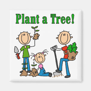 Pflanz-ein-Baum-T-Shirts und Geschenke Magnet