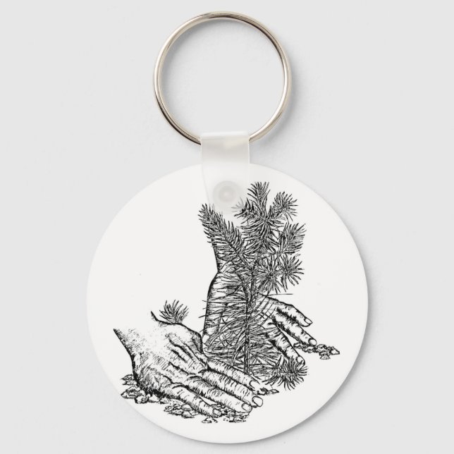 Pflanze A Baum Schlüsselanhänger (Vorderseite)