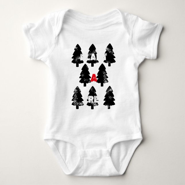 Pflanze A Baummuster Baby Strampler (Vorderseite)