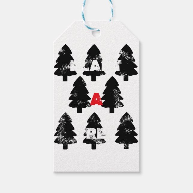 Pflanze A Baummuster Geschenkanhänger (Vorderseite)