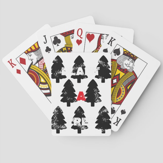 Pflanze A Baummuster Spielkarten (Rückseite)