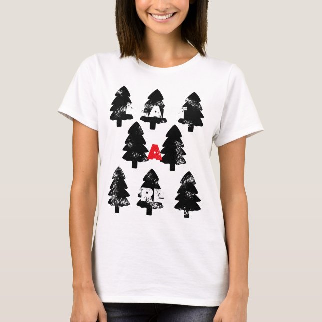 Pflanze A Baummuster T-Shirt (Vorderseite)