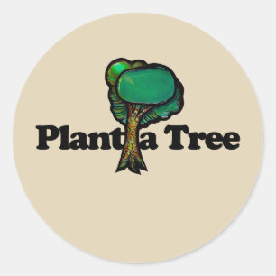 Pflanze a Tree Nature Lovers Bäume Runder Aufkleber