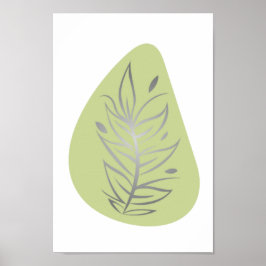 Pflanze Abstrakte Linie Art Poster