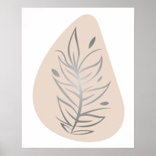 Pflanze Abstrakte Linie Art Poster