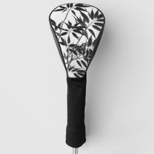 Pflanze aus schwarzem und weißem Bambus Golf Headcover