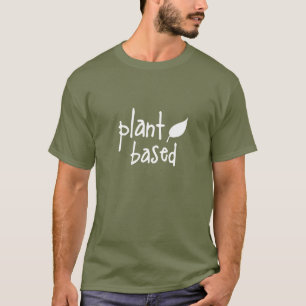 Pflanze basiert mit Blattentwurf T-Shirt