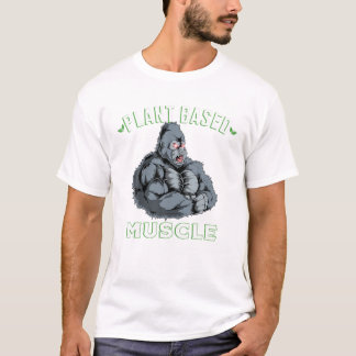Pflanze-basierte Muskeln Gorilla Powerlifter Worko T-Shirt