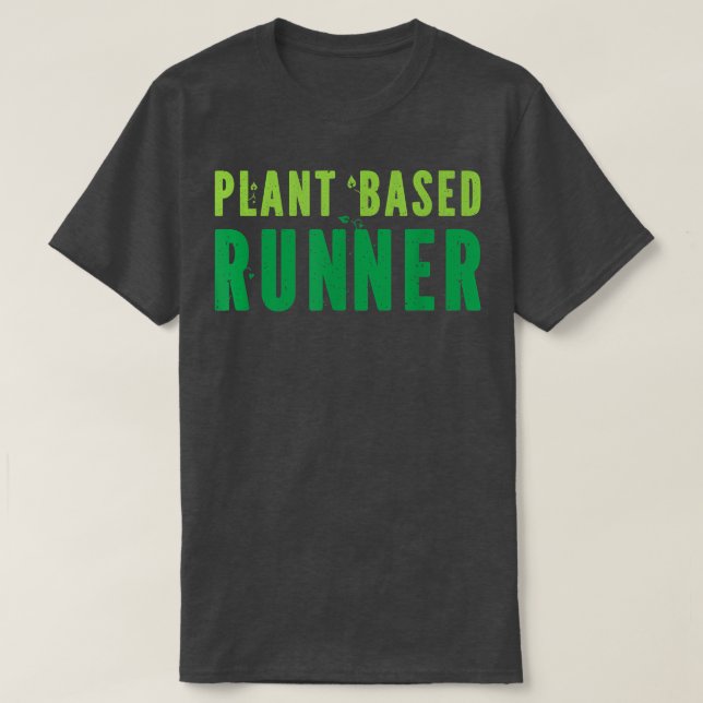 Pflanze-basierter Runner-Marathon Vegan Vegetari T-Shirt (Design vorne)