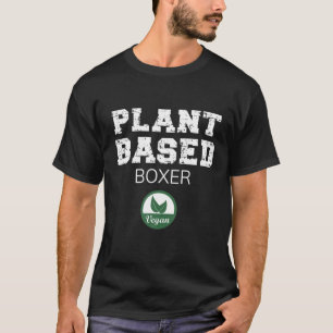 Pflanze-basiertes Boxerdesign. Veganes Design auf  T-Shirt