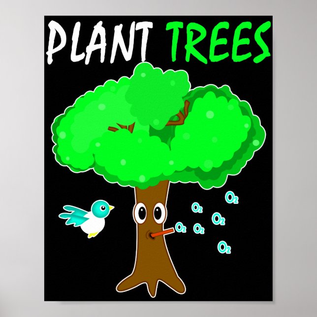 Pflanze Bäume schützen Umwelt Poster (Vorne)