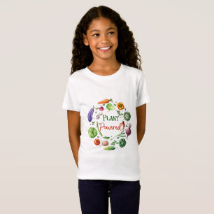 Pflanze-Betriebener Mädchen-T - Shirt