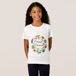 Pflanze-Betriebener Mädchen-T - Shirt