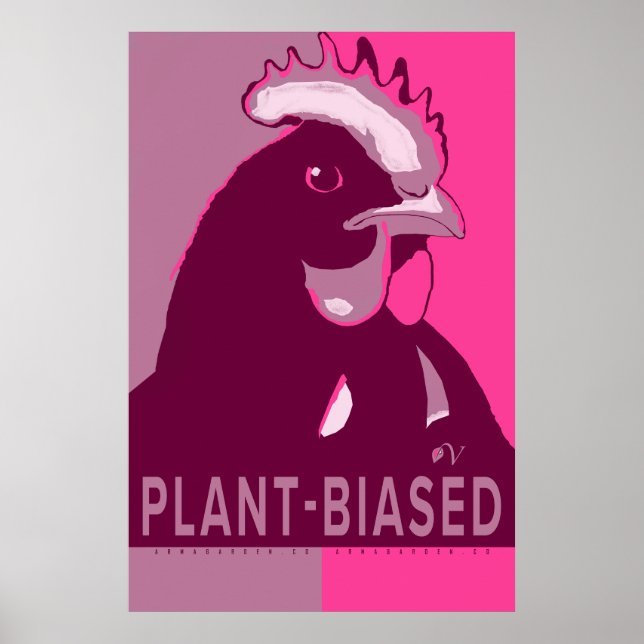 Pflanze-Biased Pink Camouflage Pop Poster (Vorne)