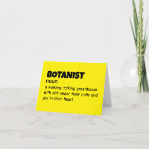 Pflanze Biologe Spaß Definition Dankeskarte