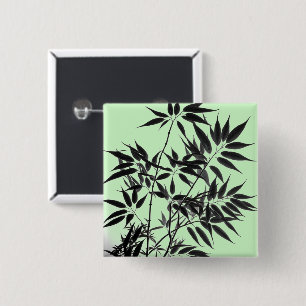 Pflanze "Black and Mint Green" Button