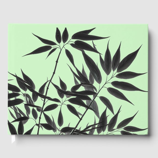 Pflanze "Black and Mint Green" Gästebuch (Vorderseite)