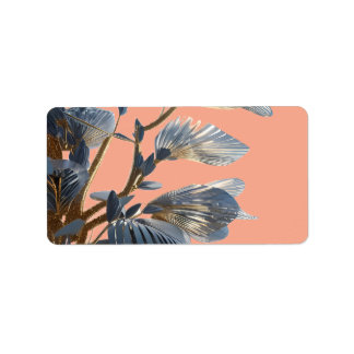 Pflanze Blauleder Adressaufkleber