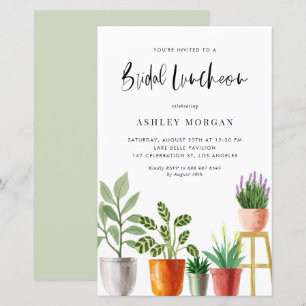 Pflanze Bridal Luncheon Einladung