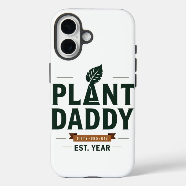 Pflanze Daddy Est. [Jahr] iPhone 16 Hülle (Rückseite)