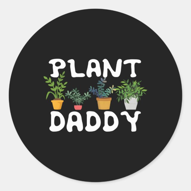 Pflanze Daddy Landscag Gartengärtner Runder Aufkleber (Vorderseite)