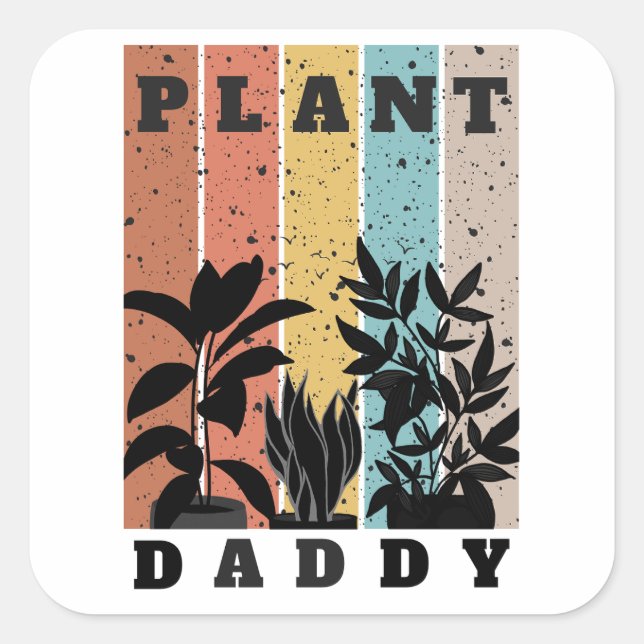 Pflanze Daddy Sticker (Vorderseite)