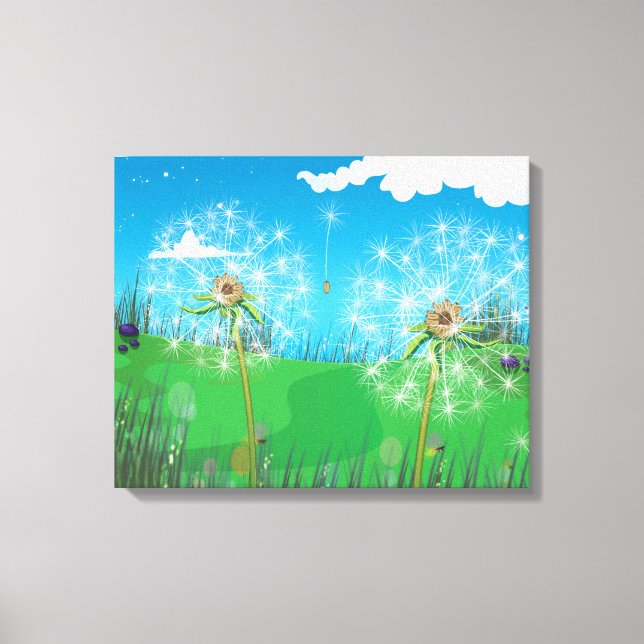 Pflanze Dandelion Leinwanddruck (Vorderseite)