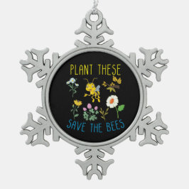 Pflanze der Imkerei Diese Rettete die Bienen Schneeflocken Zinn-Ornament