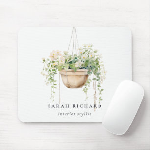 Pflanze des Blumenhauses Wasserfarben Botanisch Mousepad