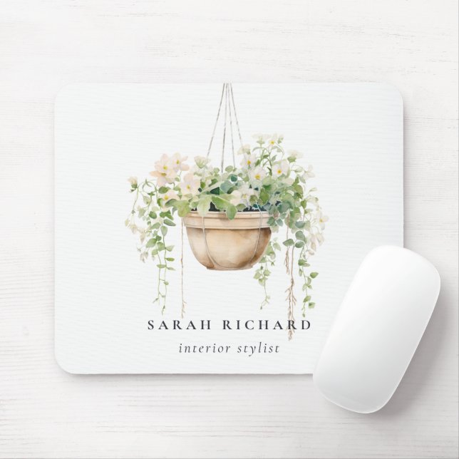 Pflanze des Blumenhauses Wasserfarben Botanisch Mousepad (Mit Mouse)