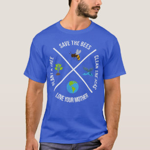 Pflanze des glücklichen Erdes Bäume Saubere Meere T-Shirt