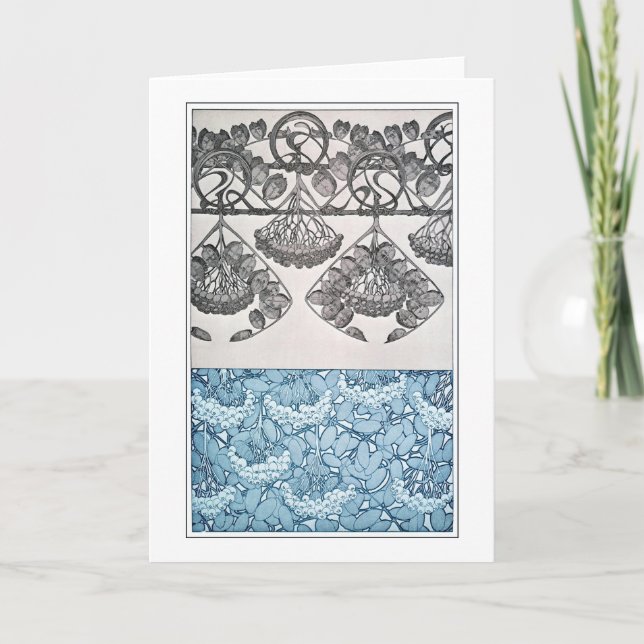 Pflanze des Jugendstils, Mucha Karte (Vorderseite)