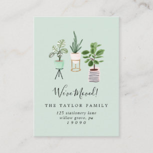 Pflanze des Potted House   Minze, die wir verschob Visitenkarte