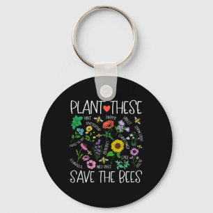 Pflanze Diese Gerettet Bees Wildblume Earth Day Su Schlüsselanhänger