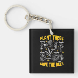 Pflanze Diese Rettete die Bienen Schlüsselanhänger