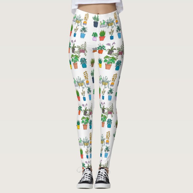 Pflanze drucken Leggings (Vorderseite)