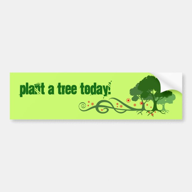 Pflanze ein Baum heute! Autoaufkleber (Vorne)