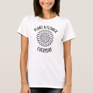 Pflanze Eine Blume Alltag T-Shirt