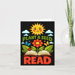 Pflanze einen Samen, Lies Leser Buch Bibliothek lu Karte