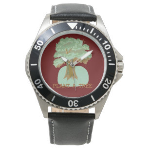 Pflanze eines Baumes Armbanduhr