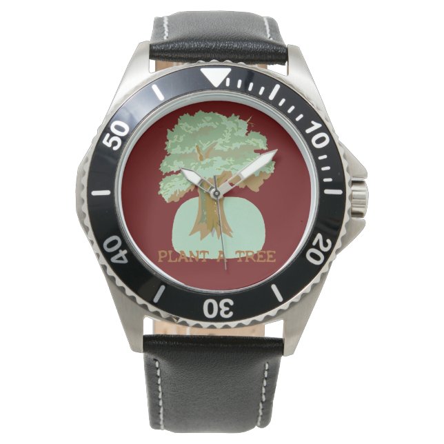 Pflanze eines Baumes Armbanduhr (Vorderseite)