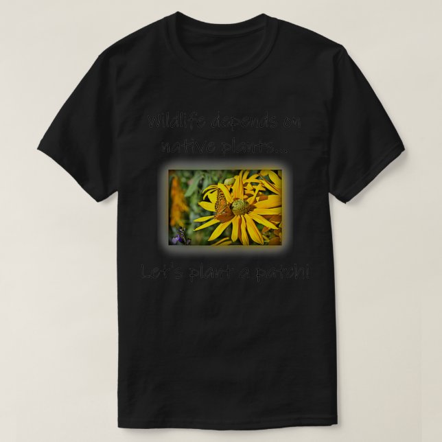 Pflanze eines Patches von Pflanze T-Shirt (Design vorne)