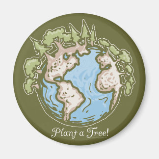 Pflanze eines Tree Earth Day Gears Magnet