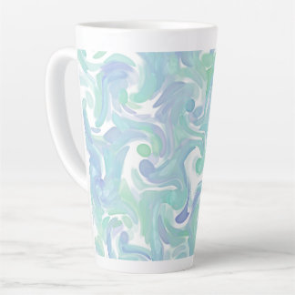 Pflanze Eis Wasserfarbe Swirl Latte Tasse