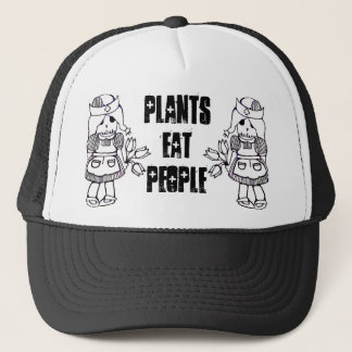 Pflanze essen Leute Trucker Hut Truckerkappe