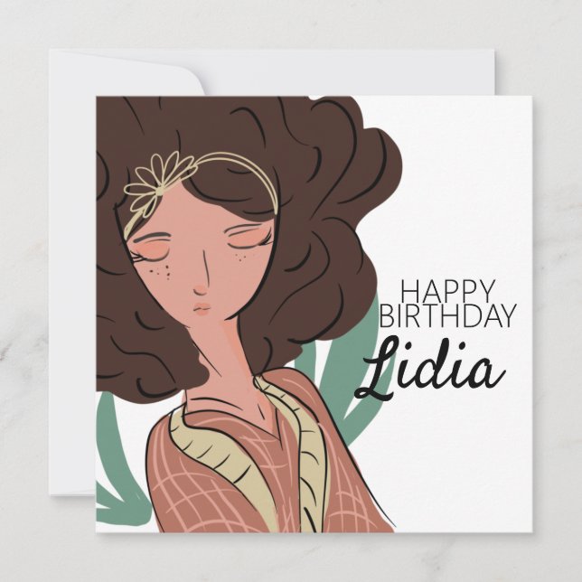 Pflanze Frauenzeichen Lover Geburtstag Postkarte (Vorderseite)