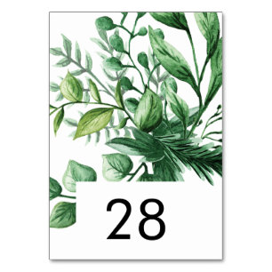 Pflanze Fresh Greenery Leafy Hochzeit Tischnummern